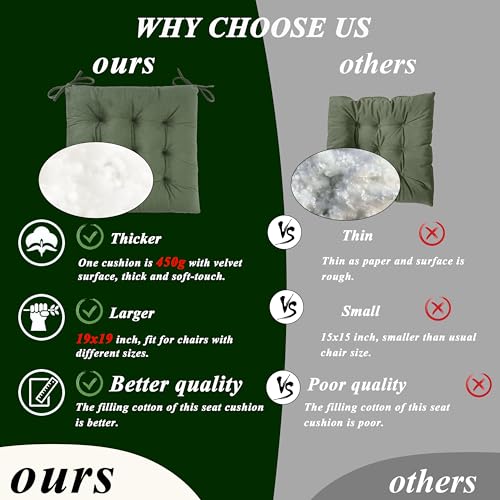 Rocking Chair Cushions High Back and Seat Cushion Green - color: Green