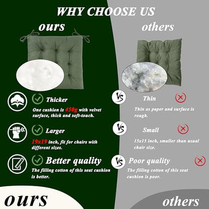 Rocking Chair Cushions High Back and Seat Cushion Green - color: Green