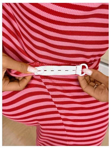 MakeMeChic Women's Maternity Sets Striped Tank Tops Shorts Lounge Set - size: XX-Large