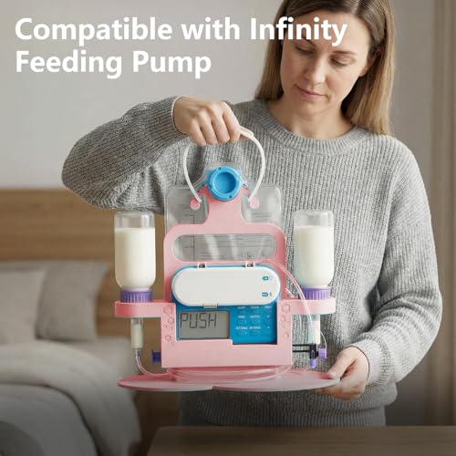 G-Tube Feeding Pump Carrier for Infinity Pump, No Tools Required(Pink) - color: Pink