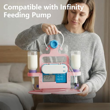 G-Tube Feeding Pump Carrier for Infinity Pump, No Tools Required(Pink) - color: Pink