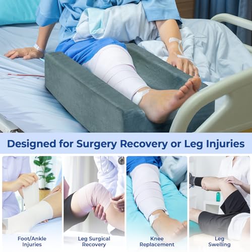 KingPavonini 4-Height Adjustable Leg Elevation Pillow, Single Leg, Grey - color: Grey, size: Single Leg (Upgraded)