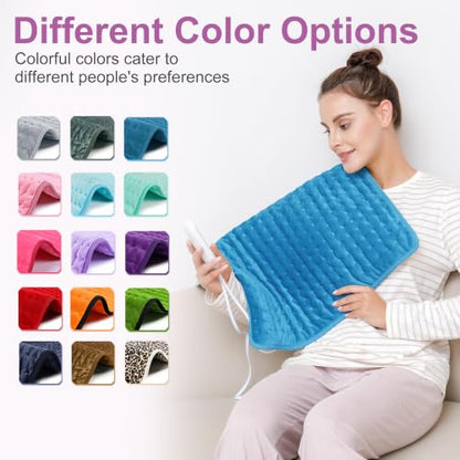 Heating Pad,Electric Heating Pads,Heating Pad for Back,Blue,24x20 Inch - color: Blue, size: 24x20 Inch