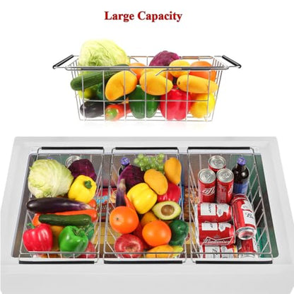 Orgneas Expandable (16.5" ~ 20") Chest Freezer Basket Stainless Steel - color: 1pack