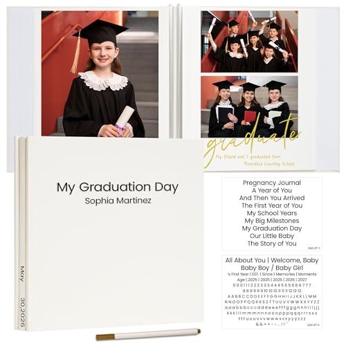Vienrose Graduation Self Adhesive Photo Album 11x10.7 40 Pages - size: 10.71" x 11.02" 40 Pages