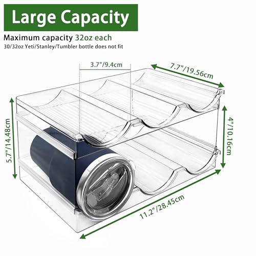 Spaclear 2 Pack Water Bottle Organizer, Stackable Water Bottle Holder - size: 6 Bottles