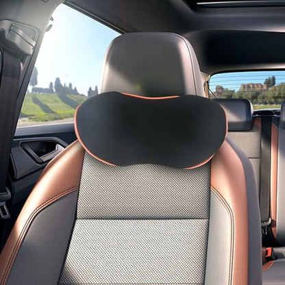 SPRFUFLY Really Comfy Car Headrest Pillow, Soft Car Neck Pillow for Driving - color: Orange