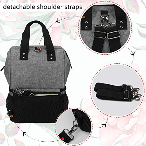 LUXJA Multi-Wear Breast Pump Storage Bag, Gray