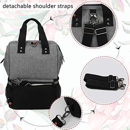 LUXJA Multi-Wear Breast Pump Storage Bag, Gray