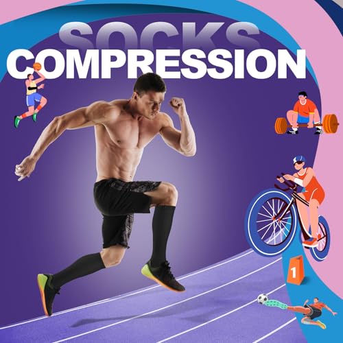 Zipper Compression Socks Women & Men |15-20mmHg Open Toe knee high - color: Black, size: 3X-Large