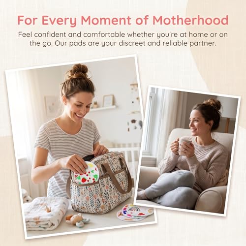 8 pcs Random Color Pads for Breastfeeding, Washable Pads Absorbent Pads for Breastfeeding, Reusable Breastfeeding Pads