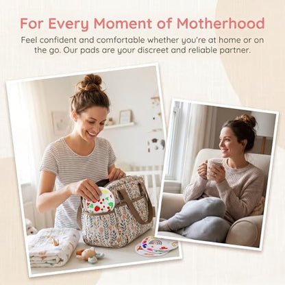 8 pcs Random Color Pads for Breastfeeding, Washable Pads Absorbent Pads for Breastfeeding, Reusable Breastfeeding Pads
