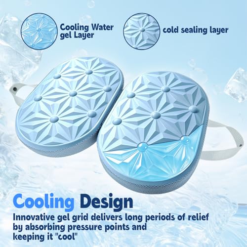 Foldable Cooling Gel Memory Foam Seat Cushion for Outdoor & Stadium Use - color: Gray Leather