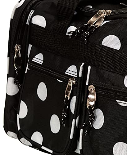 Rockland 19" Polyester Duffel Bag, Black Dot - color: Black Dot, size: 19"