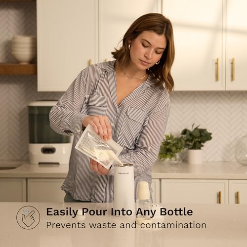 Baby Brezza Reusable Breastmilk Storage Bags, 10 Pack With Filling Funnel