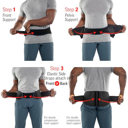 OPTP Men’s Pelvic Support Belt by Diane Lee – SI Joint Belt, Extra-Large - size: Extra-Large (Pant Size 39-41)