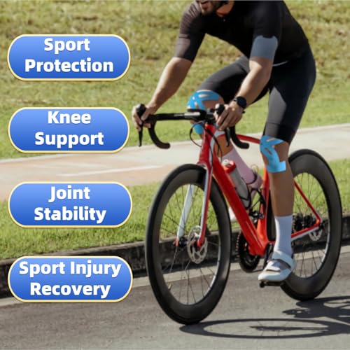 Precut Kinesiology Tape for Knees, 10 Pcs, Blue - color: Blue, size: 10 Pcs