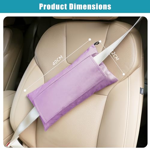 Post Surgery SeatBelt Pillow for Pregnancy Mastectomy Hysterectomy Recovery - color: Lavender