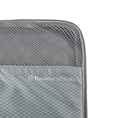 Traveler's Choice Cloverland Packing Cubes 5 Piece Set, Grey - color: Gray