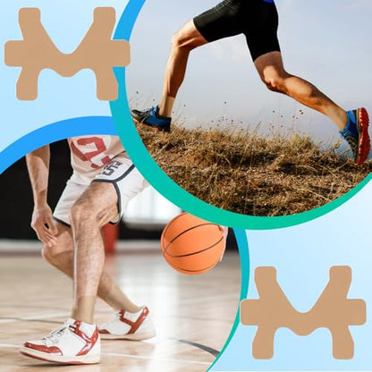 16 Pcs Precut Kinesiology Ankle Tape, Athletic Tape,Beige - color: Beige