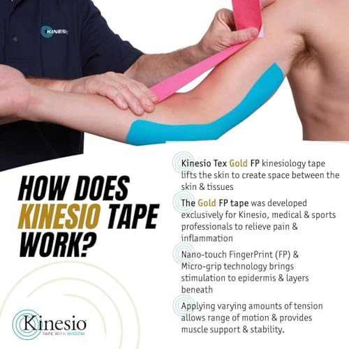 Kinesio Tex Gold Tape, 2" x 16.4', Blue, 2 Rolls