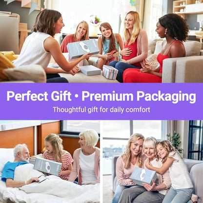 Lumbar Support Pillow for Sleeping, Memory Foam Lower Back Pillow with Adjustable Height Pad, Removable Washable Cover, Ergonomic Lumbar Cushion for Bed, Couch, Gift Box
