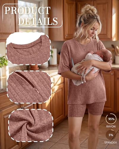 Women's Nursing 2 Piece Outfit Set - color: Pink, size: XX-Large