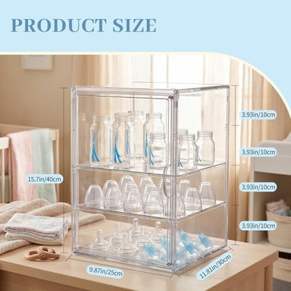 Baby Bottle Organizer, 3 Tier Bottle Storage Organizer Baby - color: 3 Tier