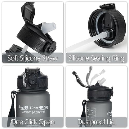 Pregnancy Water Bottle Tracker(Black), with 2 Different Weekly Stickers - color: Black