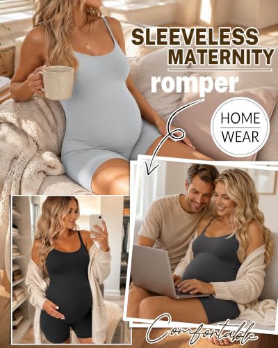 3 Pack Women's Maternity Bodysuits - color: Light Gray, Dark Gray, Black, size: X-Large