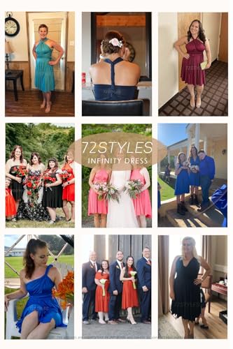72styles Multi-Way Wrap Short Infinity Dress for Bridesmaids - color: Blush Pink