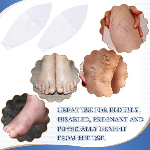 3 Pair Open Toe Compression Stockings with 2 Sock Aid for Easy Slide Knee High Sheer Toeless Compression Socks 15-20 Mmhg for Women Men Elderly Pregnant Applicator, Large
