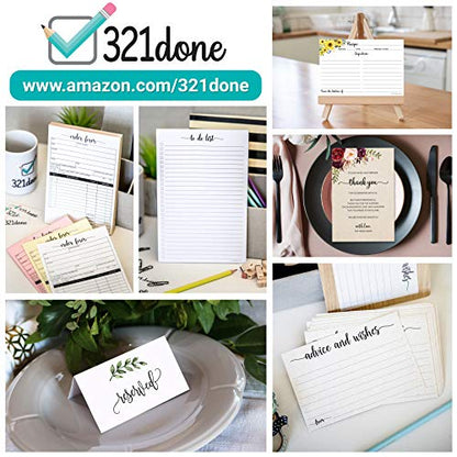 321Done Advice for the Bride Cards, 4x6, Set of 50, White - color: Bride, size: White