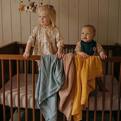 Parker Baby Co. Soft Muslin Baby Swaddle Blankets, 3 Pack - Dune Set - color: Dune