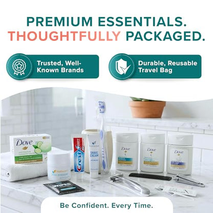 100 Pack Unisex Bulk Hygiene Kits – 20-Piece Premium Brand-Name Toiletries - size: 100 Pack