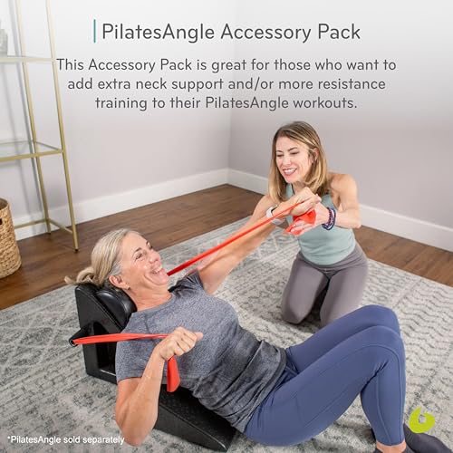 Balanced Body PilatesAngle & Accessories – Reformer Workout Wedge, Resistance Band, and Neck Support for Home Gym & Studio - style: Accessory Pack Only