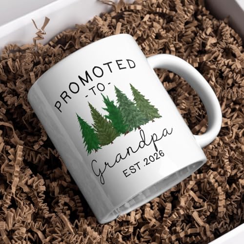 Promoted to Grandpa Mug, New Grandfather Gift, First Time Granddad