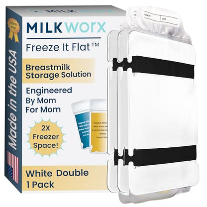 Freeze It Flat Breastmilk Freezer Organizer (White, Single 1pk) - color: White, size: Double 1-pk