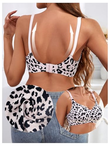 MakeMeChic Women's Nursing Bras for Breastfeeding Lace Maternity Lingerie - color: Pink, size: Medium