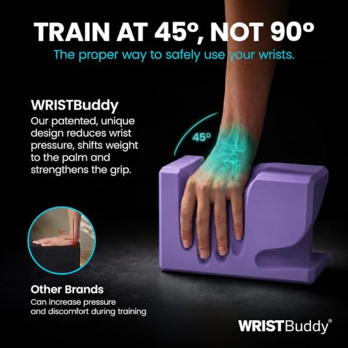 WRISTBuddy® Yoga Blocks 2 Pack, High Density Non-Slip, Hand-Shaped Design - color: Lavender