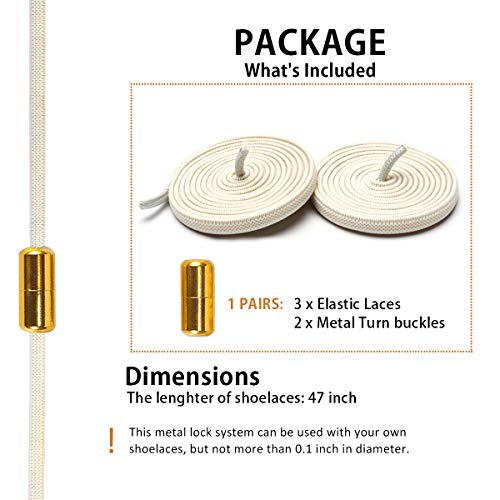 No Tie Shoelaces, Elastic Shoelaces for Adults/Kids，Elastic No Tie Shoe Laces - color: Light Yellow
