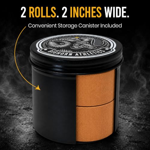Precut Kinesiology Tape w/Tin, 40 Strips, 2"×10", Caramel - color: Caramel