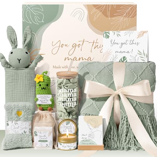 New Mom Gifts Postpartum Essentials Pregnancy Gift for New Mom Care Package - color: Sage Green