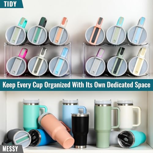 Premium Water Bottle Organizer for Stanley 40OZ & Various Bottles, Tumblers - size: 2 Tier for 6