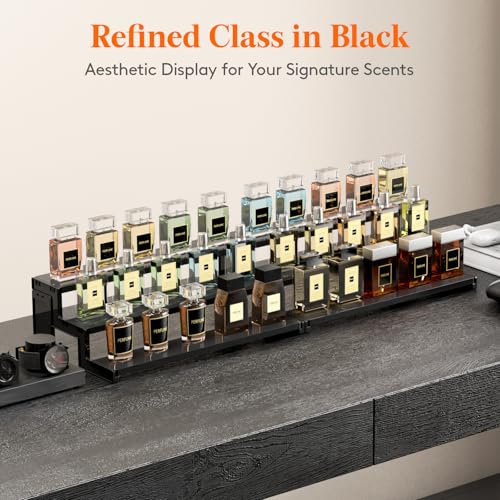 Lifewit 14″ Spice Rack, Perfume Cologne Stand, Tool-Free Assembly, 2 Pcs - color: Black, size: 14″3-Tier,2 pc