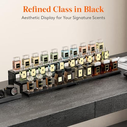Lifewit 14″ Spice Rack, Perfume Cologne Stand, Tool-Free Assembly, 2 Pcs - color: Black, size: 14″3-Tier,2 pc