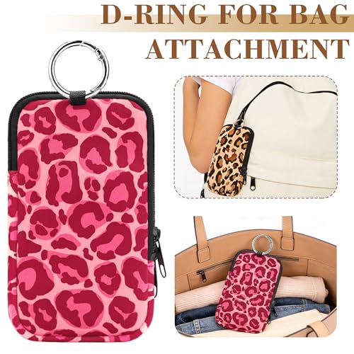 2PCS Tampon Holder Zipper Pouches Portable Period Bags - color: Leopard