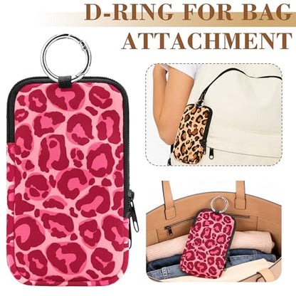 2PCS Tampon Holder Zipper Pouches Portable Period Bags - color: Leopard