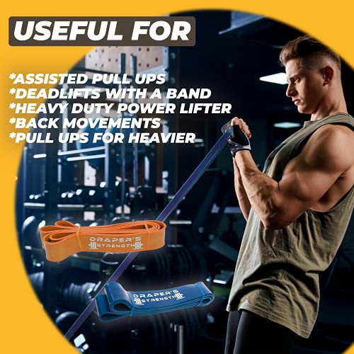 Draper's Strength Heavy Duty Resistance Stretch Loop Bands for Powerlifting Workout Exercise and Assisted Pull Ups - color: #09 3 Band Set Red-Purple