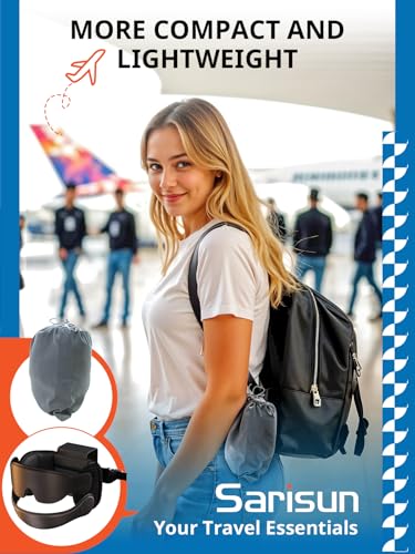 SARISUN Travel Pillow with Chin Strap for Different Seats, Stable Support - color: Pink